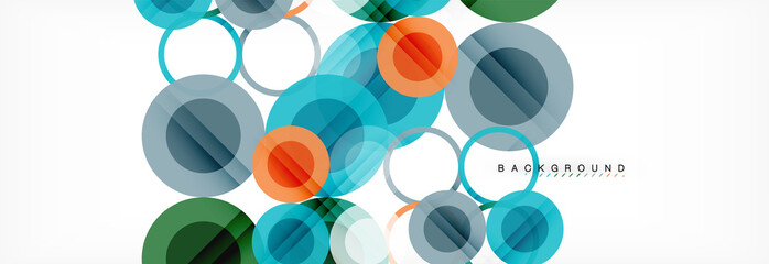 Overlapping circles design background