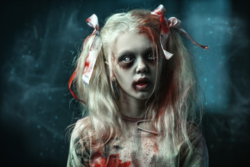 blonde zombie girl