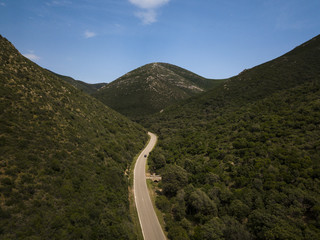 wild travel, mountain road.