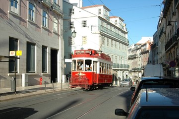 Fototapeta na wymiar Tranvias de Lisboa