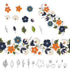 Objects isolated on white background.