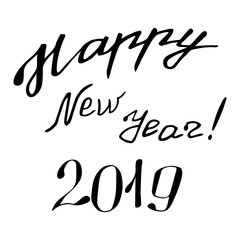 2019 happy new year - a congratulatory inscription.