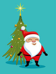 happy merry christmas santa claus character