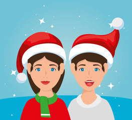 couple with december clothes