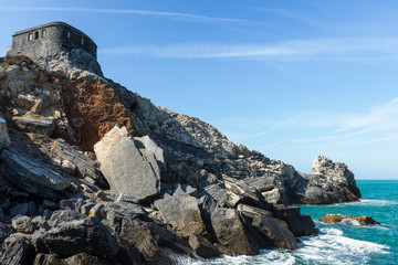 Rocky coast at Portovenere, Italy