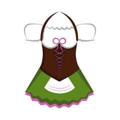 Traditional oktoberfest dress icon. Vector illustration design