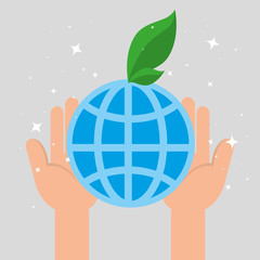 charity donation with sphere planet