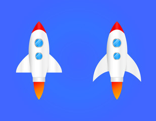 Round flat icon rocket, seo,marketing, rocket launch icon