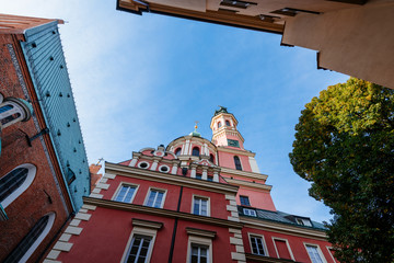  Warsaw old town. St. John's Archcathedral and Shrine of Our Lady of Grace the Patron of Warsaw