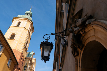 St. John's Archcathedral and old Townhouses in Warsaw, Poland.