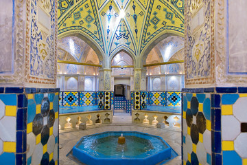 Most colorful Bathhouse in the world Sultan Amir Ahmad Bathhouse Kashan Iran