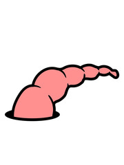 schwanz boden loch hinterteil wurm comic cartoon clipart design cool raupe regenwurm glücklich schlange klein ekelig regen