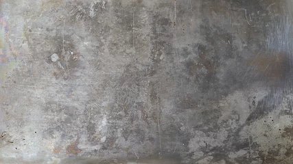 Tuinposter Gray metal background in grunge style © Sergi