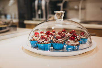 Cakes and sweets in shop