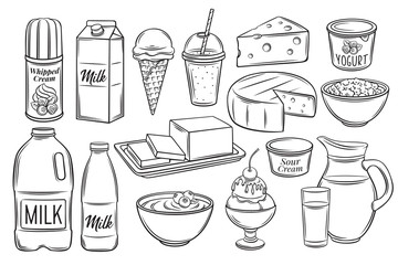 dairy product icons