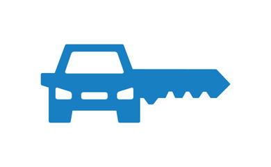 Vector key car logo combination. Unique automobile and vehicle digital symbol or icon