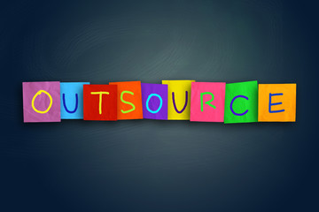 Outsourcing, Motivational Words Quotes Concept
