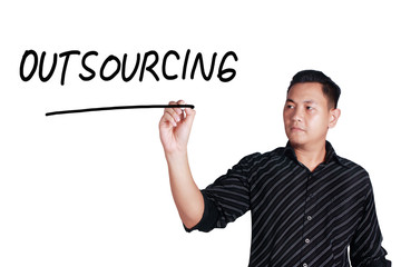 Outsourcing, Motivational Words Quotes Concept