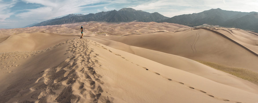 Sand Dunes Colorado Panorama