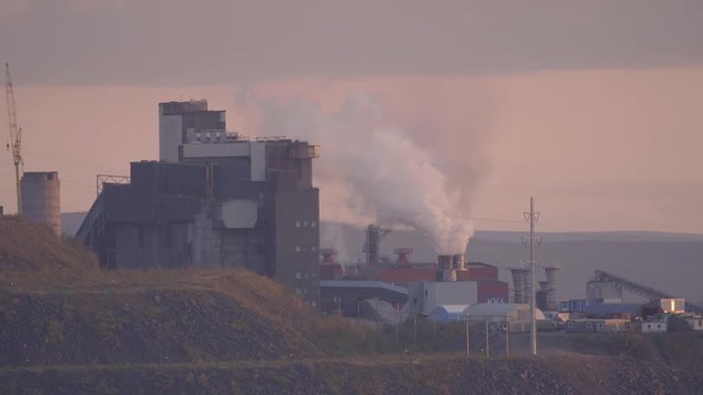 The LKAB mine in Kiruna is the largest underground mine in the world. Filmed one evening in late august.