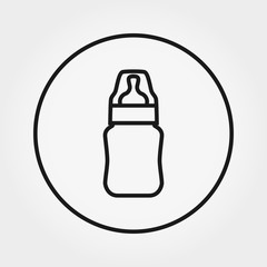 Feeding bottle. Universal Icon. Vector. Editable Thin line.