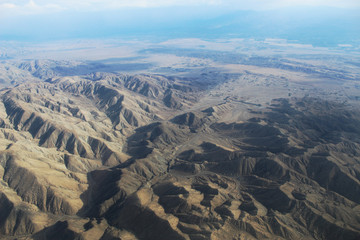 Aerial Mountain Desert Landscape