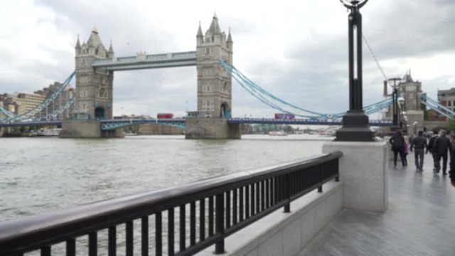 Out Of Focus Shot Of Tower Bridge In London, Intended For Use As Background