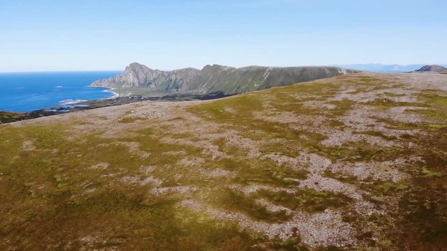 The plains of M&radic;&bull;tinden Mountain. Near Bleik, Norway.