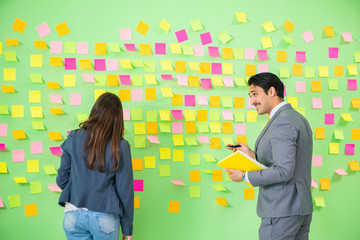 Business colleagues discussing future priorities