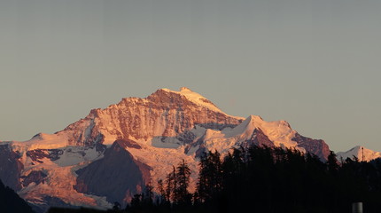 Jungfrau bei Sonnenuntergang, Interlaken, 26082016