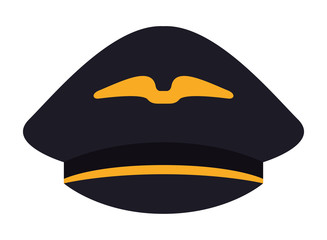 cute pilot hat isolated icon © Grgroup