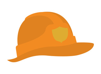 cute fireman helmet isolated icon