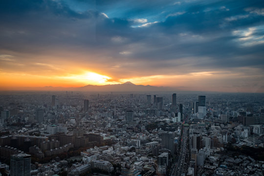 Tokyo Skyline at Sunset