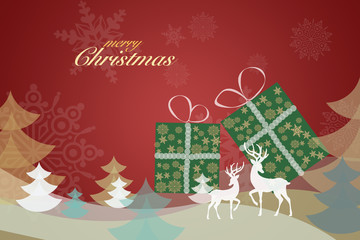 illustration of Merry Christmas & Happy New Year background