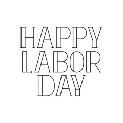 happy labor day label isolated icon