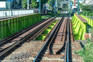 Fototapeta premium 都電荒川線 神田川橋梁