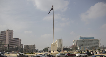 Egyptian Flag at the Tahrir Square
