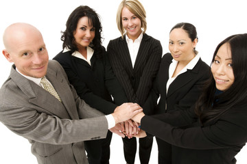 group of business people isolated on white