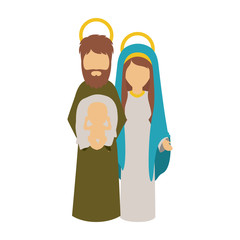 Mary joseph and jesus of holy night design