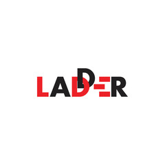 text ladder logo vector