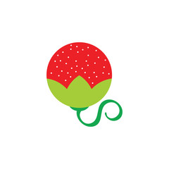 fresh strawberry symbol vector