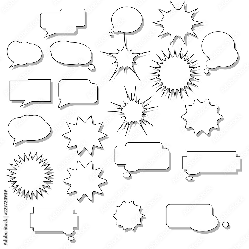 Poster starburst bubble text template vector element