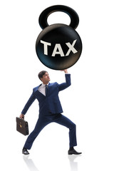 Business concept of tax payments burden