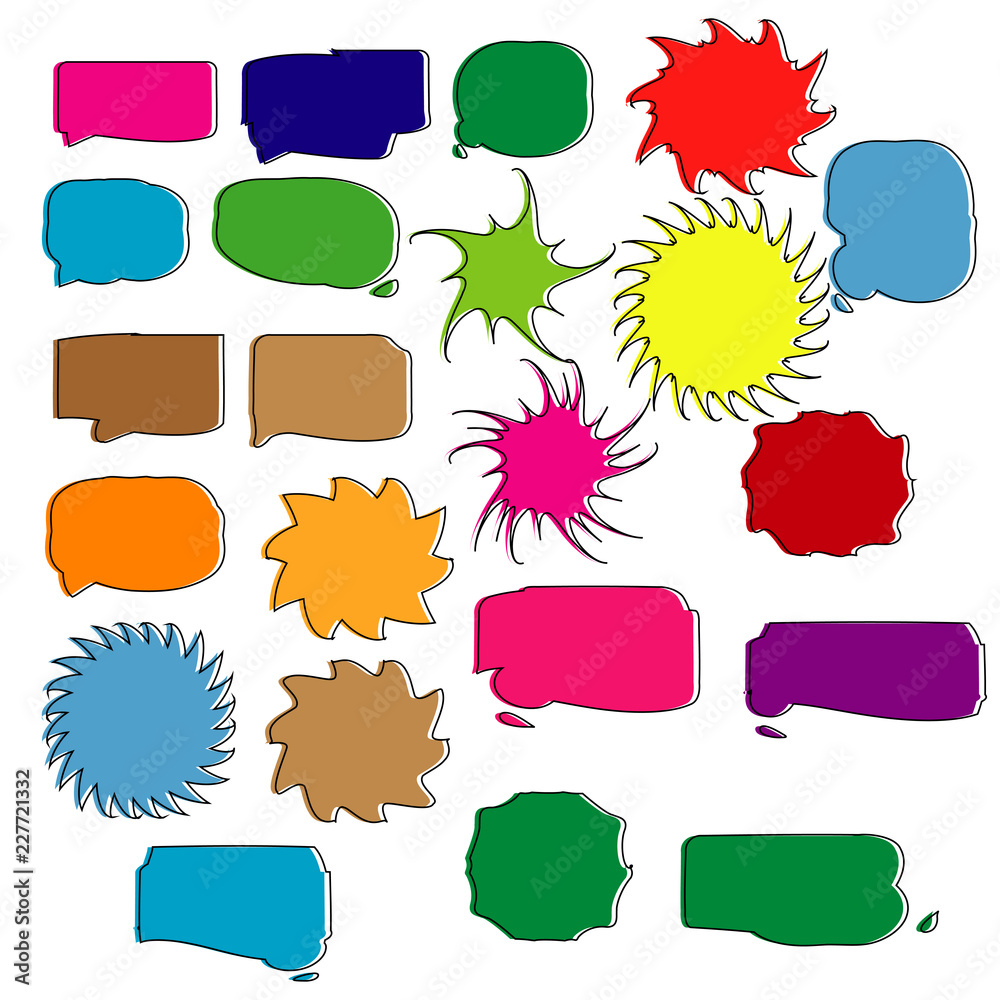 Poster starburst bubble text template vector element