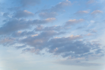 Obraz premium 空と雲・背景用素材 10月 夕暮れ
