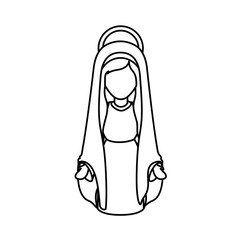 Mary cartoon of holy night design