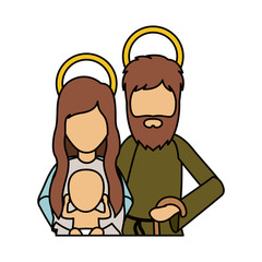 Mary joseph and jesus of holy night design