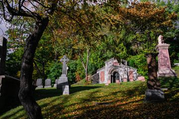 cemetery in autumn