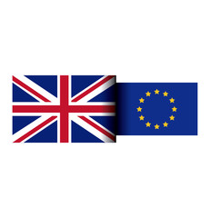 Isolated brexit flag design