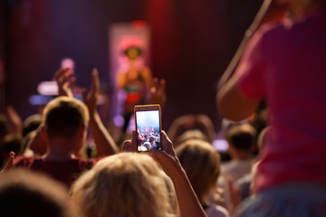 crowd at concert - summer music festival